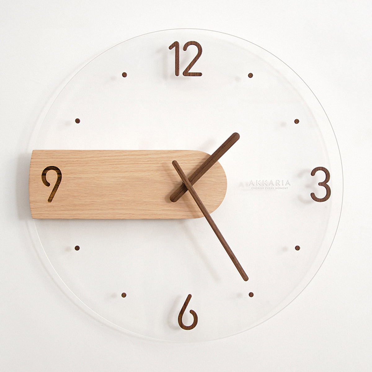 Modern Solid Wood Wall Clock Decorative Home Clock for Living Room Bedroom AU