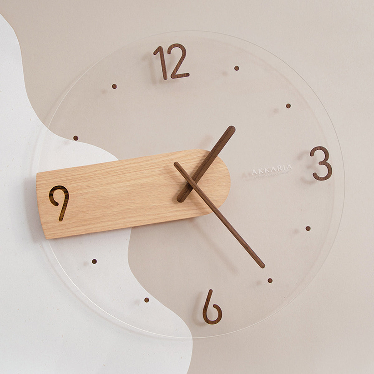 Modern Solid Wood Wall Clock Decorative Home Clock for Living Room Bedroom AU