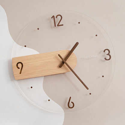 Modern Solid Wood Wall Clock Decorative Home Clock for Living Room Bedroom AU