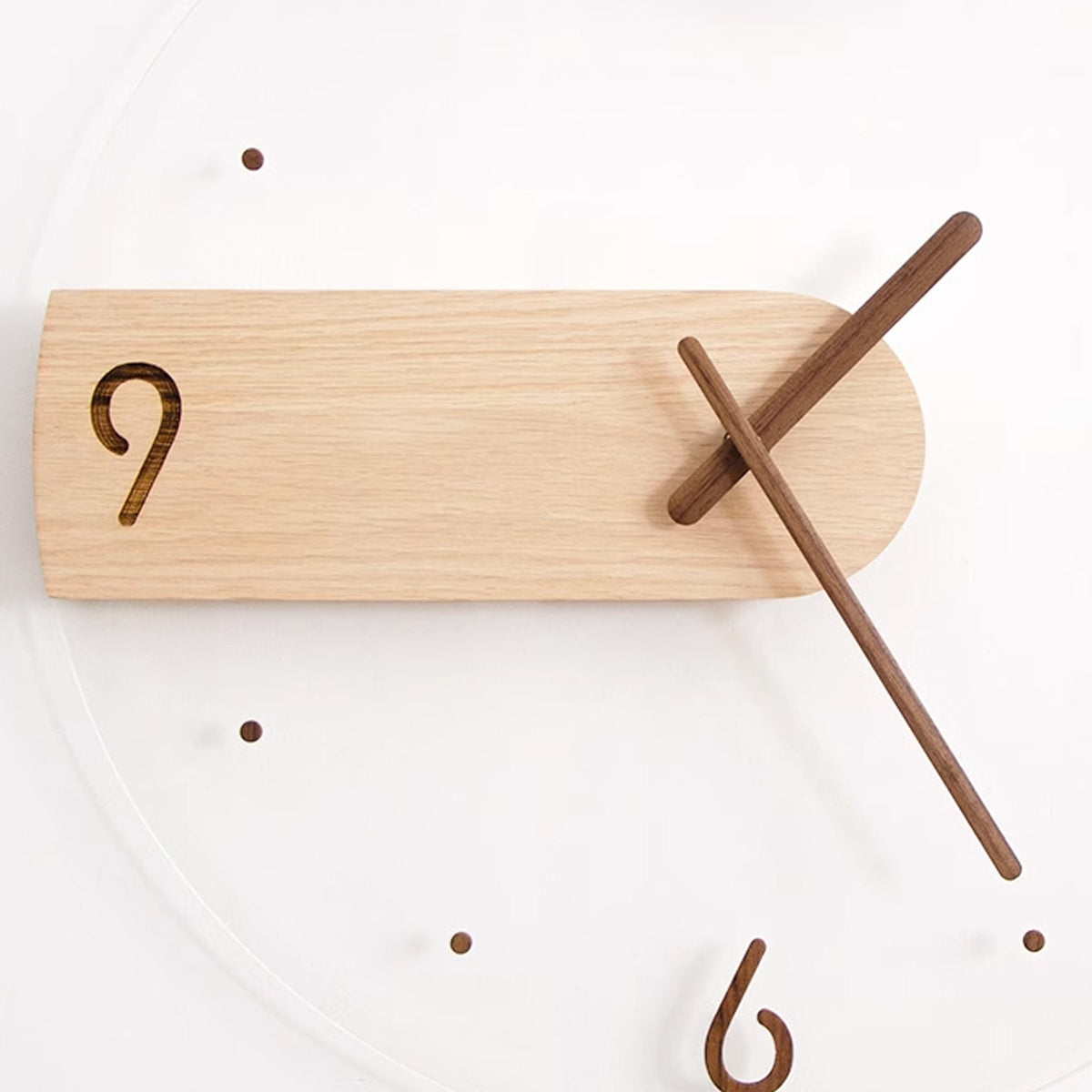 Modern Solid Wood Wall Clock Decorative Home Clock for Living Room Bedroom AU