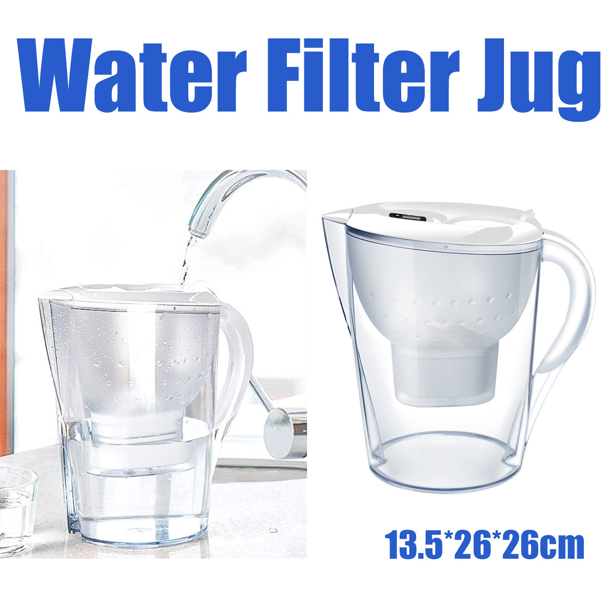 3.5L White Water Filter Jug for Hotel Rooms – Product View 14