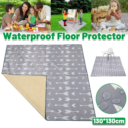 Waterproof Non-Slip Floor Mat 130x130cm High Chair Protector