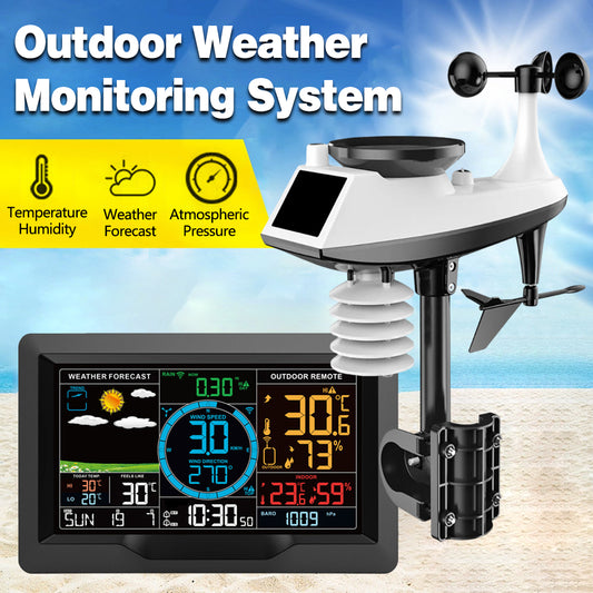 7-in-1 Weather Station Radio Wind Speed Rainfall Temperature Humidity orecas