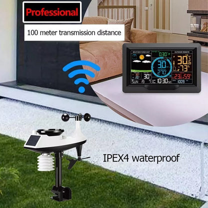 7-in-1 Weather Station Radio Wind Speed Rainfall Temperature Humidity orecas