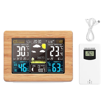 Wireless 7 in 1 Weather Station LCD Display Multifunctional Home Weather Monitor