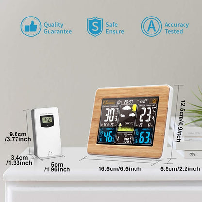 Wireless 7 in 1 Weather Station LCD Display Multifunctional Home Weather Monitor