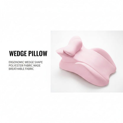 Slow-Rebound Wedge Pillow Set for Bed Support – Product View 2