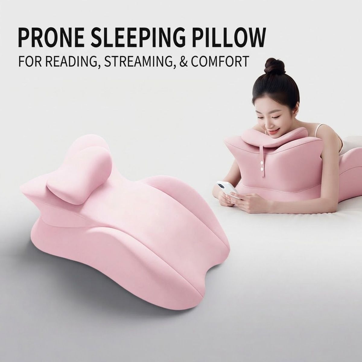 Slow-Rebound Wedge Pillow Set for Bed Support – Product View 7