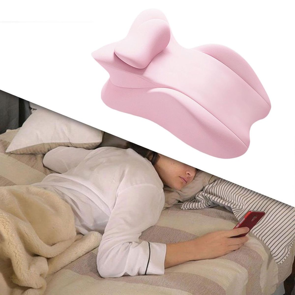 Slow-Rebound Wedge Pillow Set for Bed Support – Product View 9