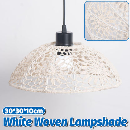 Bohemian Cotton Rope Woven Lampshade for Ceiling Pendant 30cm