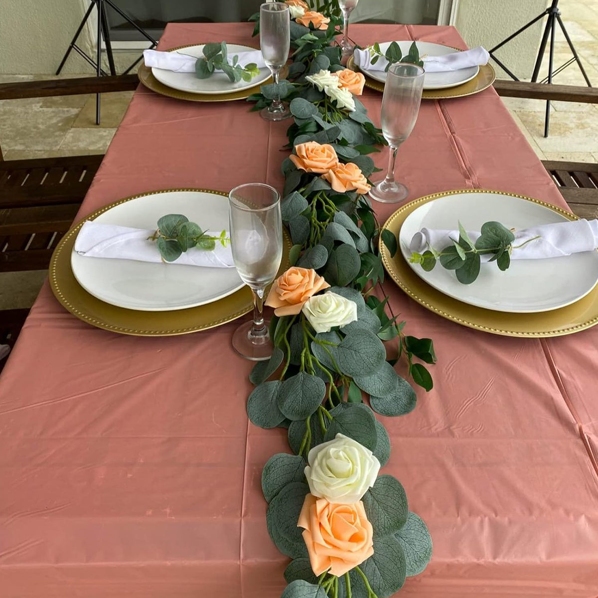 Artificial Eucalyptus Garland 2m Green Vine Fake Plant Home Decoration Rattan