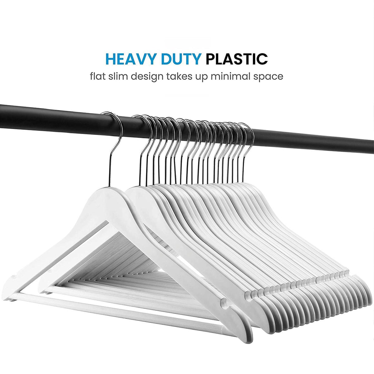 10PCS Slim Wooden Suit Hangers with Space Saving Design