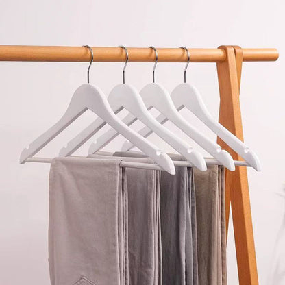10PCS Slim Wooden Suit Hangers with Space Saving Design