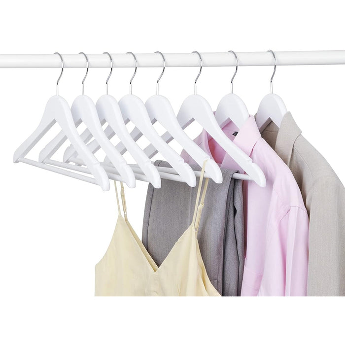 10 Pcs Slim Wood Suit Hangers for Wardrobes