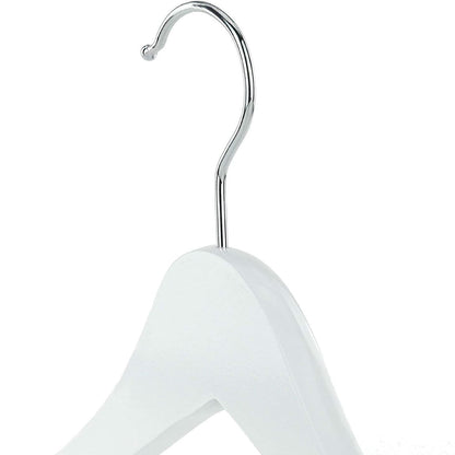 10PCS Slim Wooden Suit Hangers with Space Saving Design