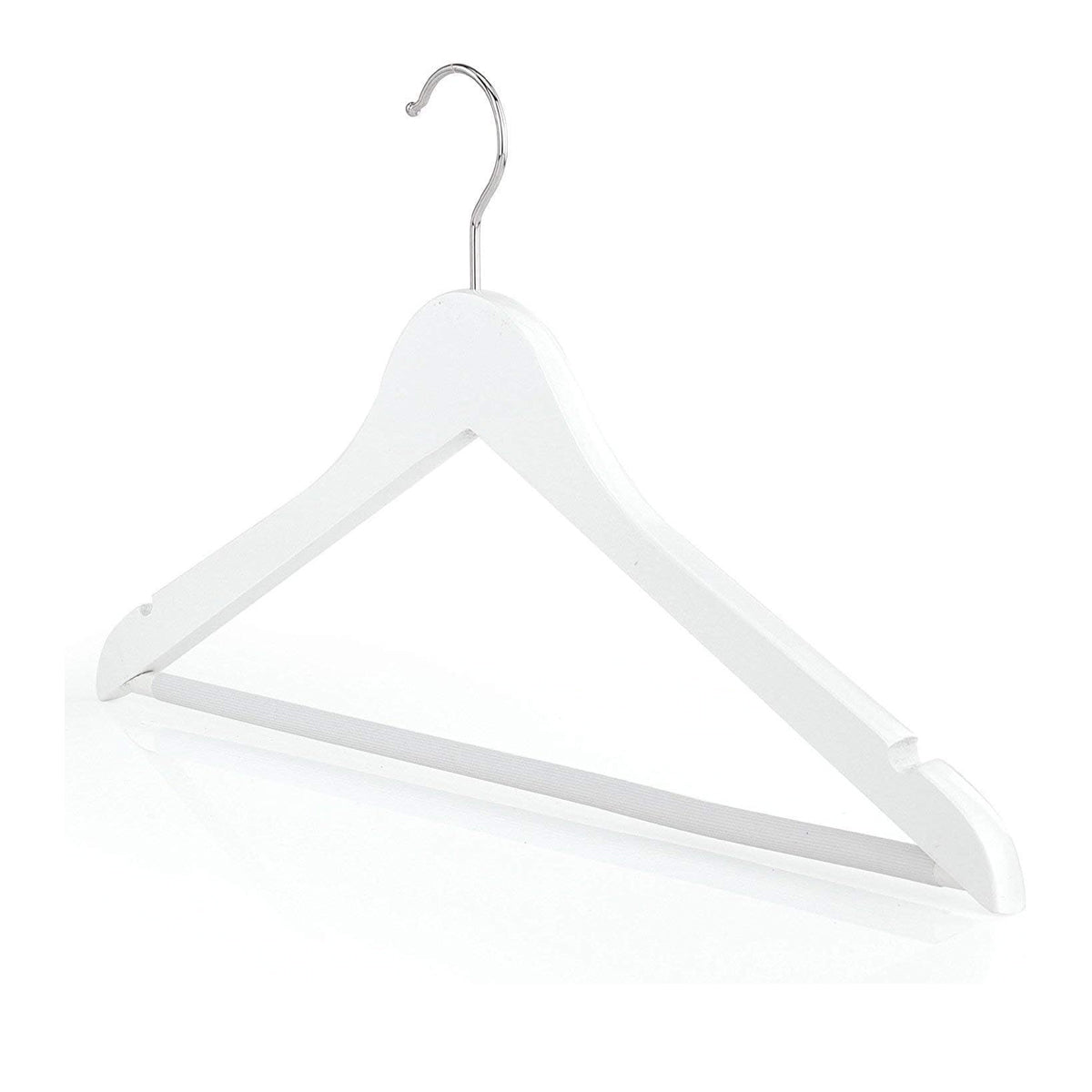 10PCS Slim Wooden Suit Hangers with Space Saving Design