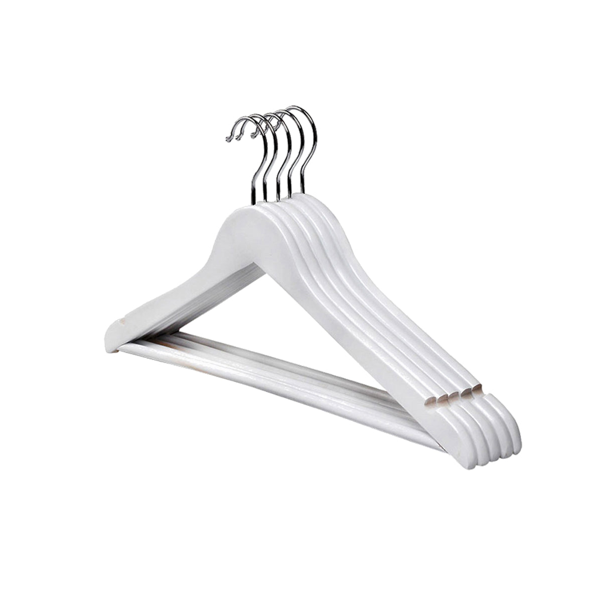 10PCS Slim Wooden Suit Hangers with Space Saving Design