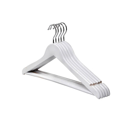 10PCS Slim Wooden Suit Hangers with Space Saving Design