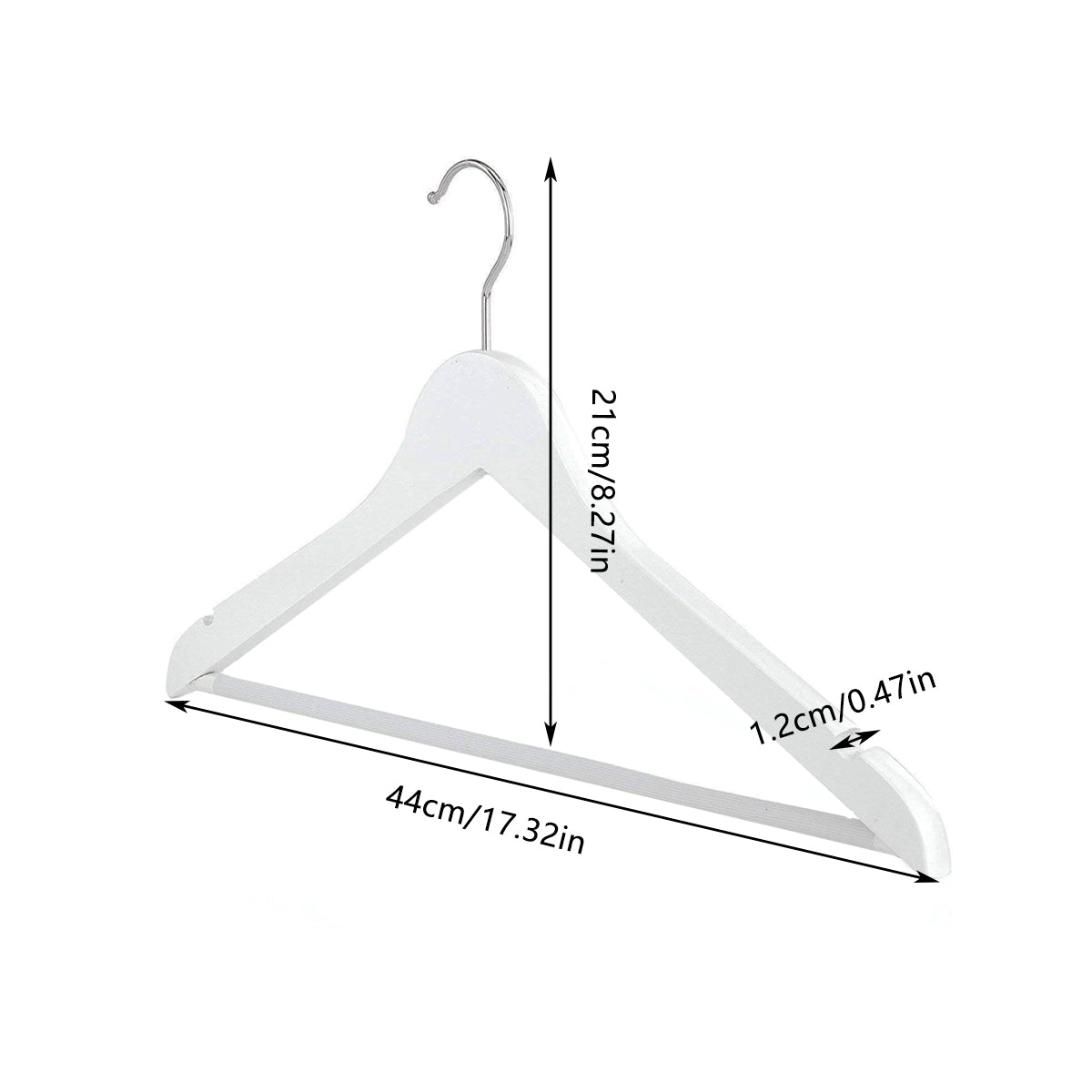 10PCS Slim Wooden Suit Hangers with Space Saving Design