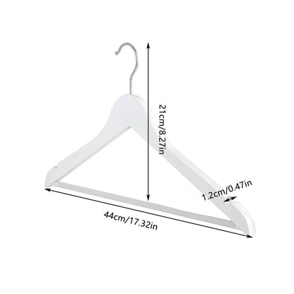 10PCS Slim Wooden Suit Hangers with Space Saving Design