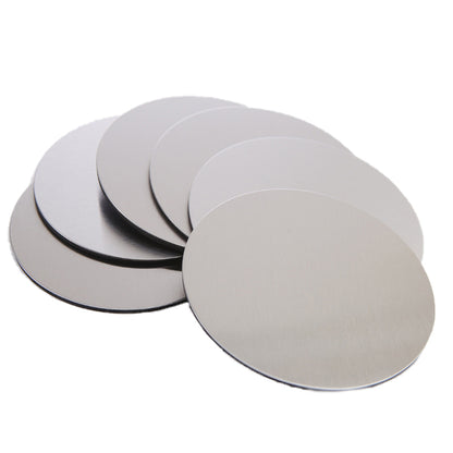 6x Stainless Steel Coasters with Holder Heat Resistant Set