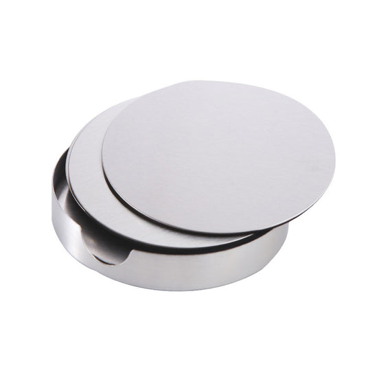 6x Stainless Steel Coasters with Holder Heat Resistant Set