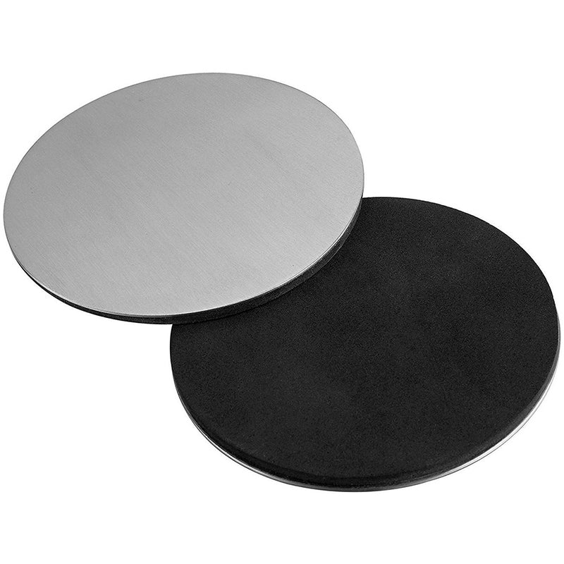 6x Stainless Steel Coasters with Holder Heat Resistant Set