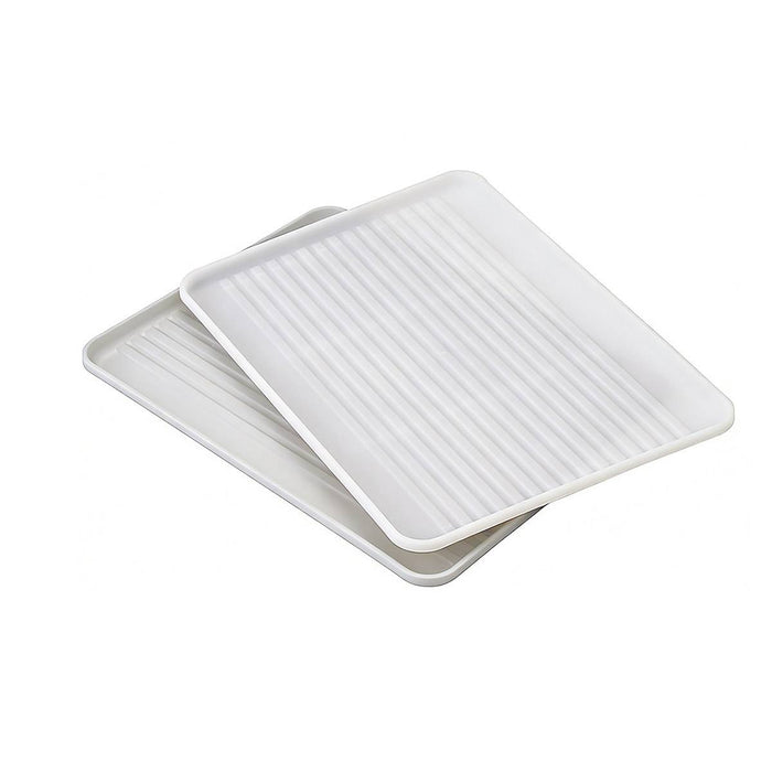 12 Pcs Serving Trays with Ribbed Surfaces