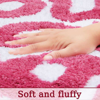 Absorbent Non Slip Letter Flocking Home Carpet Floor Mat Bed Blanket Bedroom Rug