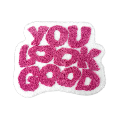 Absorbent Non Slip Letter Flocking Home Carpet Floor Mat Bed Blanket Bedroom Rug