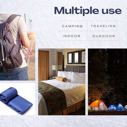 Silky Sleeping Bag Liner for Camping Hiking Hostel Travel Sheet