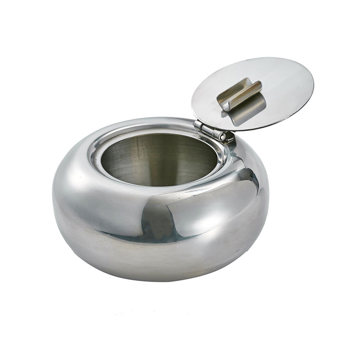 Stainless Steel Ashtray with Cover Smokeless Drum Design Windproof Ash Tray AU
