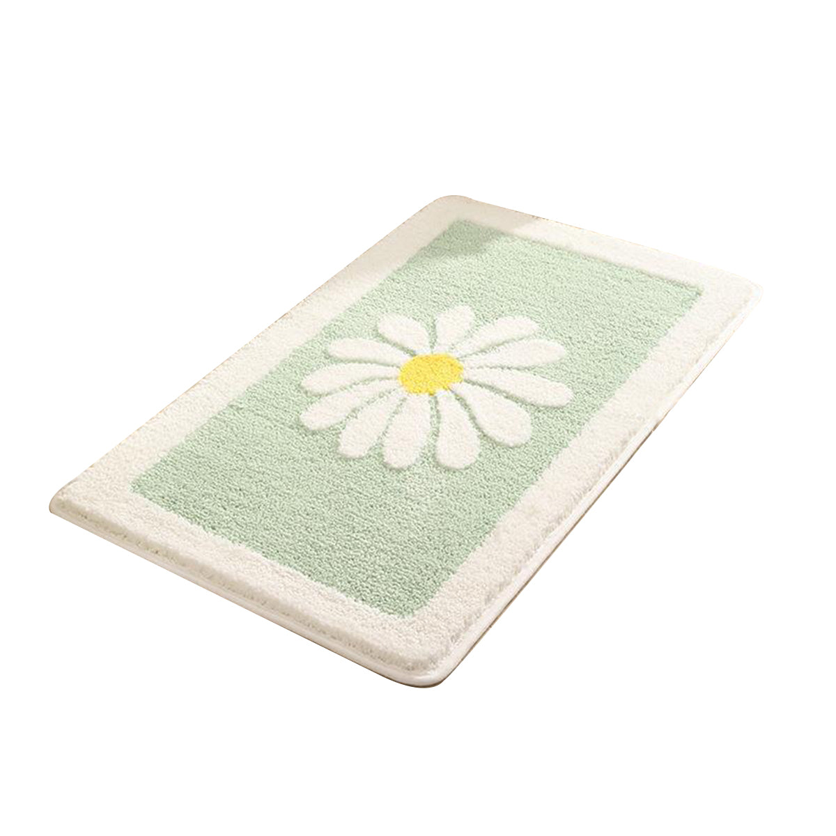 Non-slip Faux Cashmere Bath Mat 80x50cm Water – Product View 19