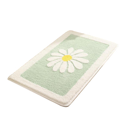 Non-Slip Faux Cashmere Bath Mat 80x50cm Water Absorbent