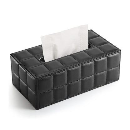 Leather Tissue Box Holder Rectangular Tissue Dispenser for Living Room Home AU