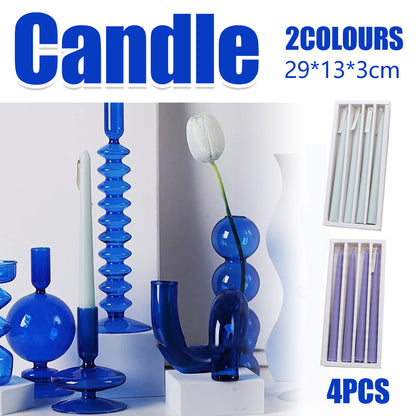 4pcs Candles Romantic Candlelight Dinner Candles Scented Candle Home Decor AU