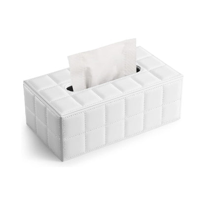 Leather Tissue Box Holder Rectangular Tissue Dispenser for Living Room Home AU