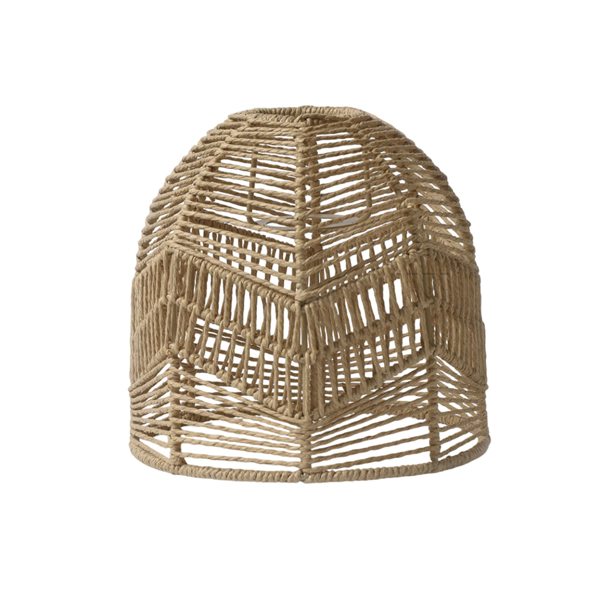 Paper Rope Pendant Light Chinese Style Rattan-Like Lampshade