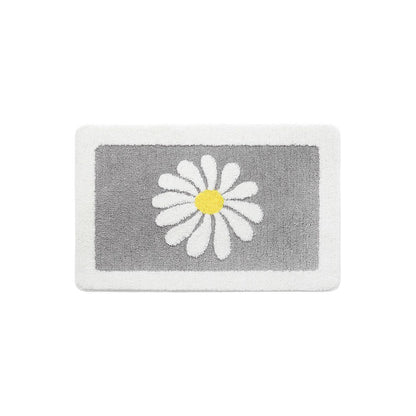 Non-Slip Faux Cashmere Bath Mat 80x50cm Water Absorbent