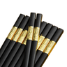 10 Pairs Chopsticks with Patterned Handles — Golden-2