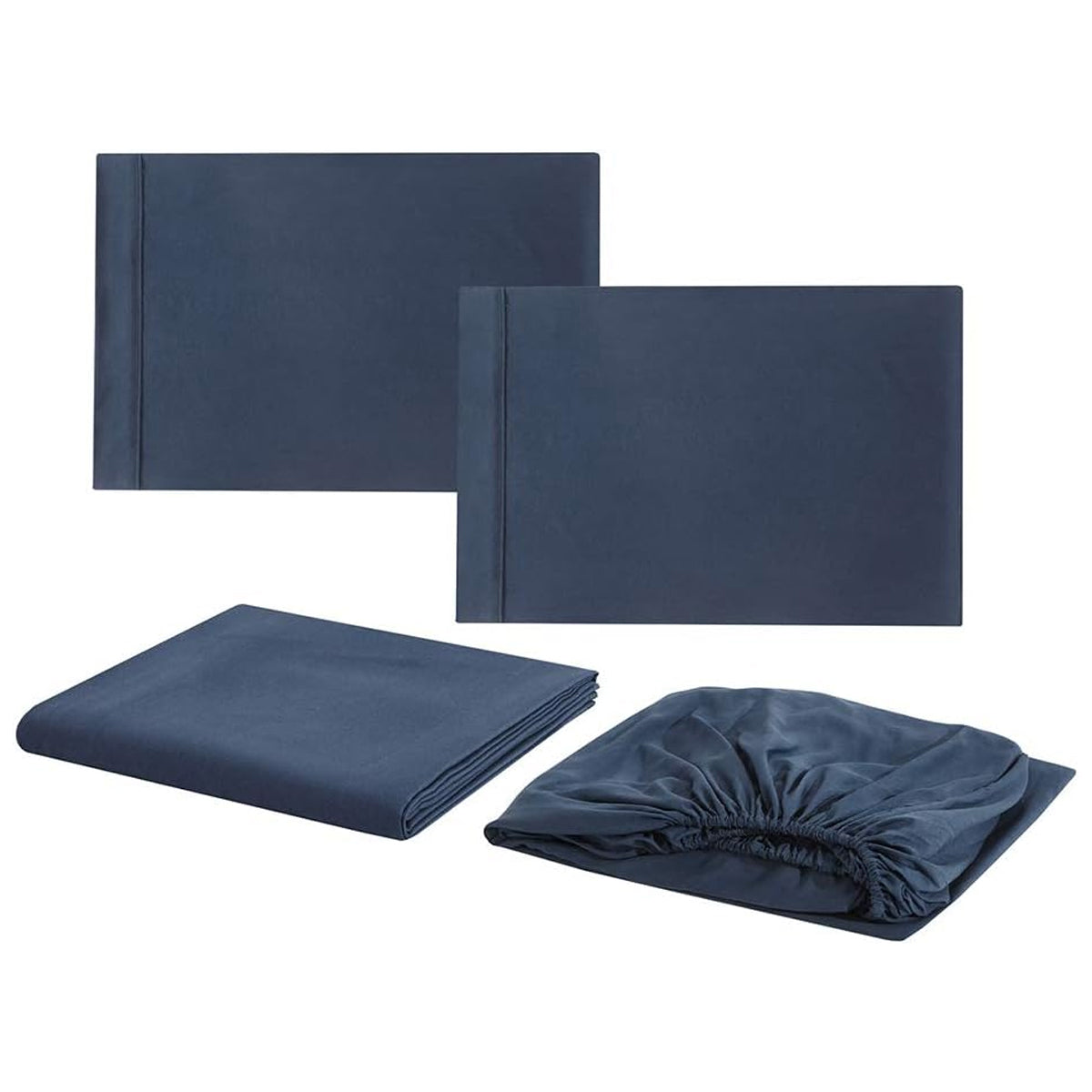 4 Piece Fitted Sheet Bedding Set Soft Wrinkle – Product View 9