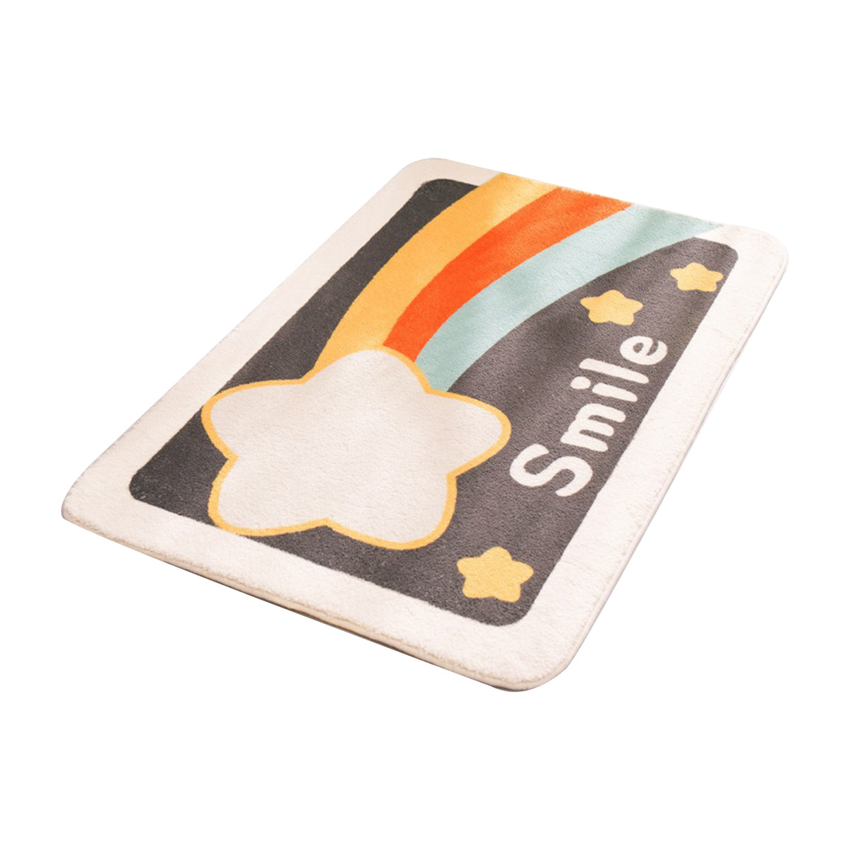 Non-Slip Faux Cashmere Bath Mat 80x50cm Water Absorbent