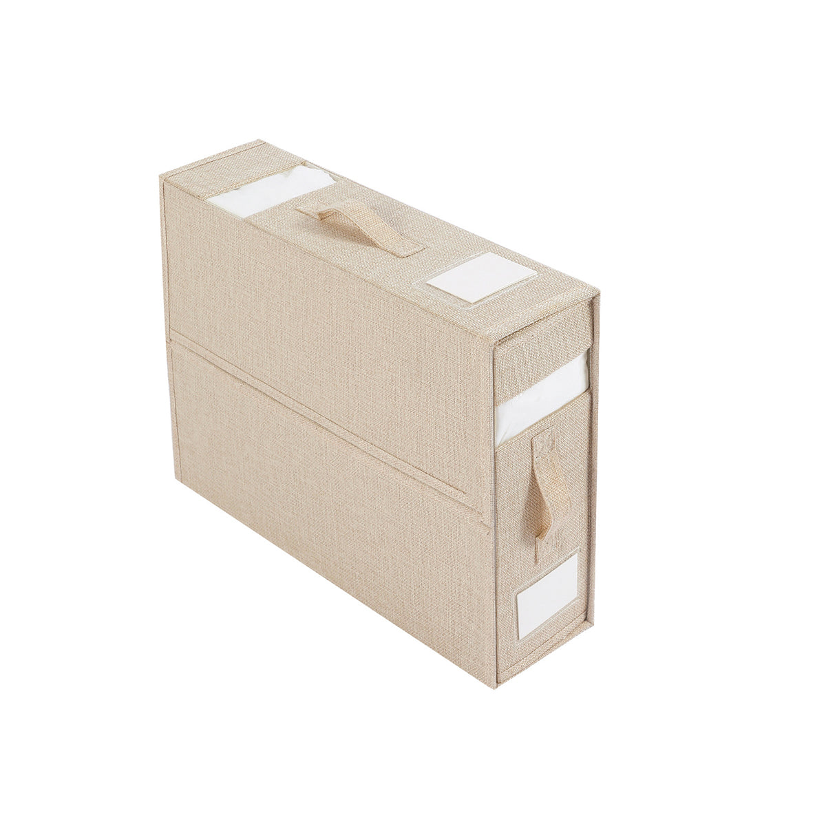 Fabric Storage Box Bedding Organizer with Clear Window 38x32cm