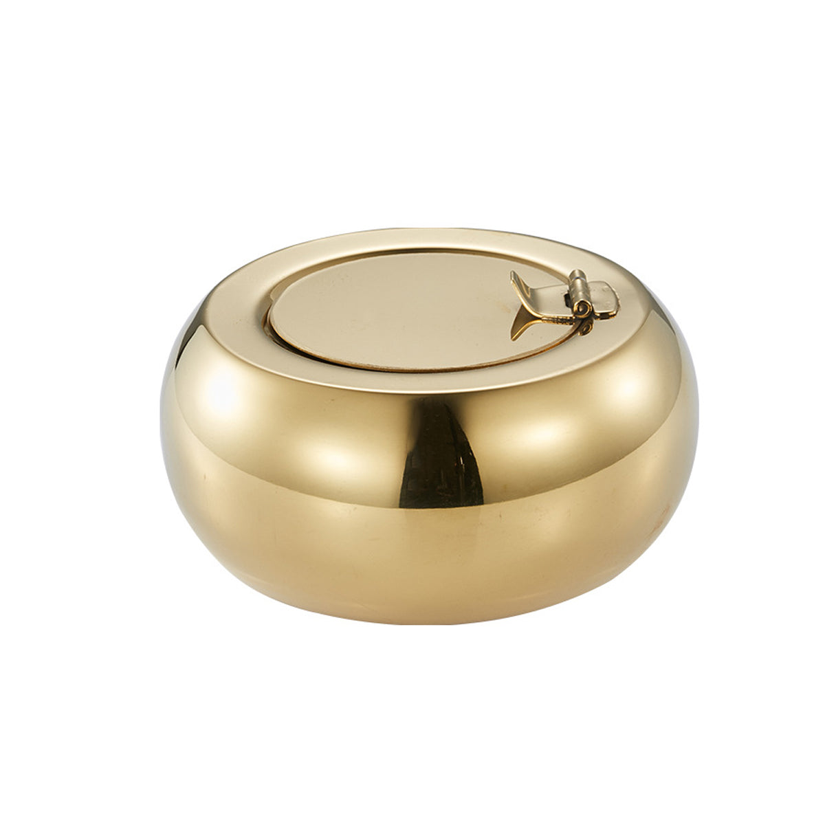 Stainless Steel Ashtray with Cover Smokeless Drum Design Windproof Ash Tray AU