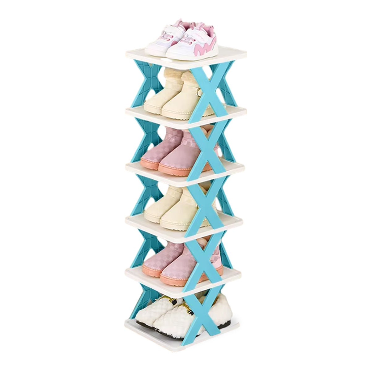 6/7 Tier Shoe Rack Space Saving Small Shoe Cabinet Storage Shelf Organizer AU