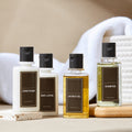 Custom branding reference – Chunzhen Series – Shampoo, Shower Gel, Conditioner, Body Lotion. Final design subject to quotation.