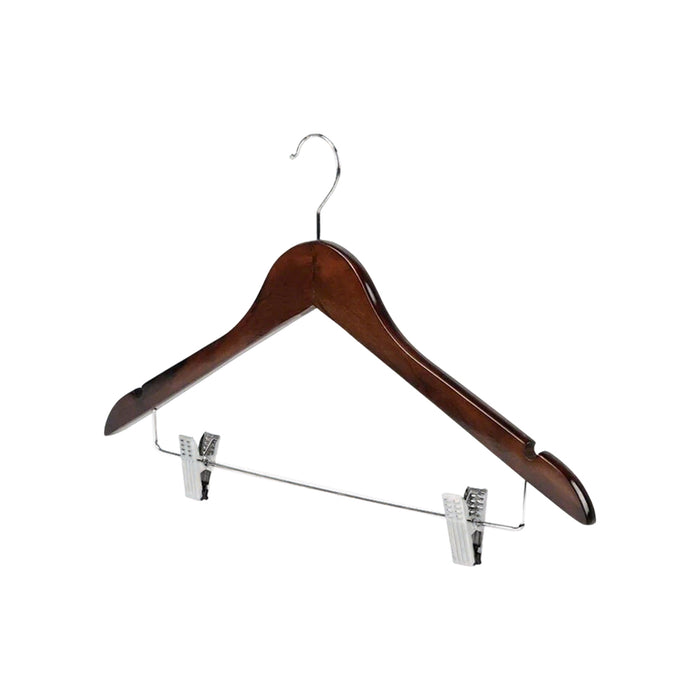 Solid Wood Clothes Hanger with Non Slip Grip