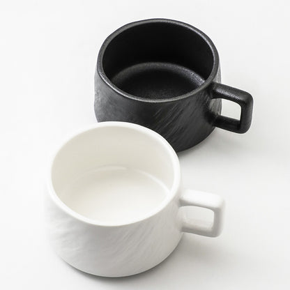 Ceramic Coffee Cup and Saucer Set Simple Tea Mug for Breakfast Drinkware