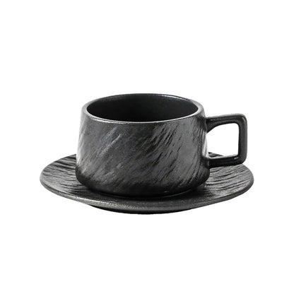 Ceramic Coffee Cup and Saucer Set Simple Tea Mug for Breakfast Drinkware