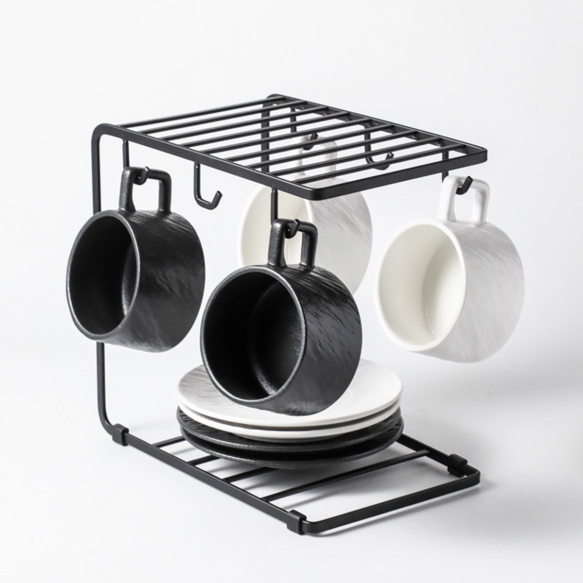Ceramic Coffee Cup and Saucer Set Simple Tea Mug for Breakfast Drinkware